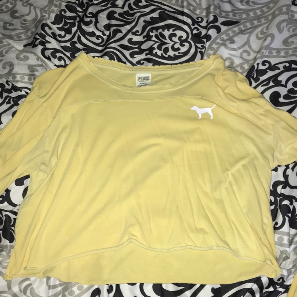 Yellow Victoria’s Secret Cropped Long sleeve